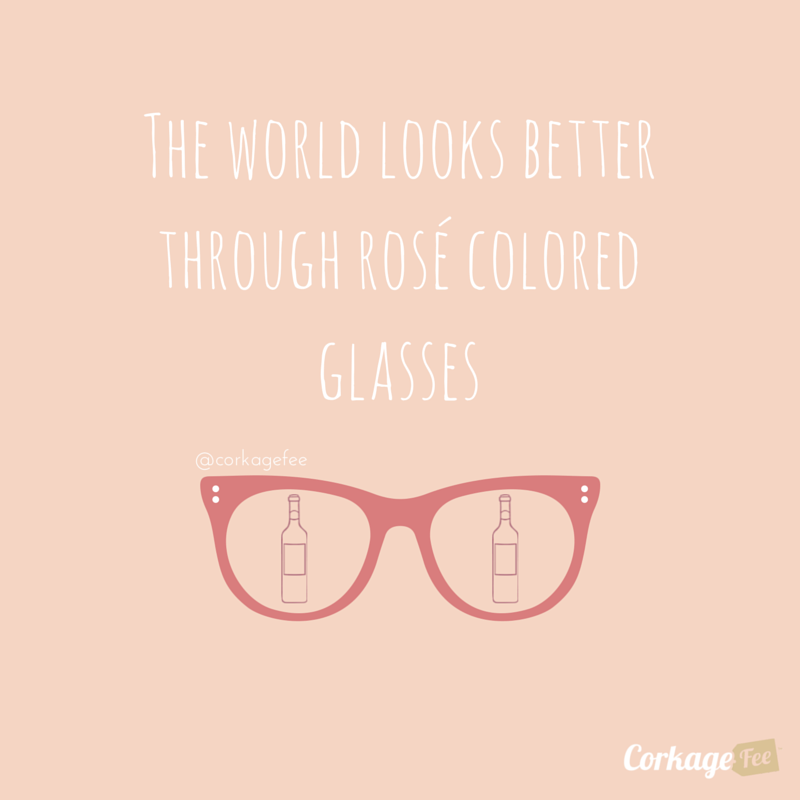 Rosé Colored Glasses